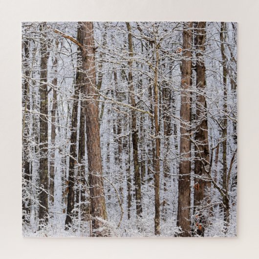 Wintereissturm im Wald Puzzle (Vertikal)