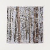 Wintereissturm im Wald Wandteppich (Vorderseite)