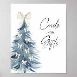 Winterelegante Baumkronen- und GIFTS-Poster Poster