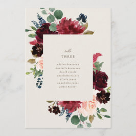 Winterelegante Tischnummer Sitzplätze Karten