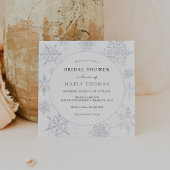 Winterelegantes Brautparty Snowflake Einladung