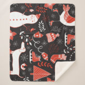 Winterelemente: Niedliche Handzeichnung. Sherpadecke (Vorderseite)