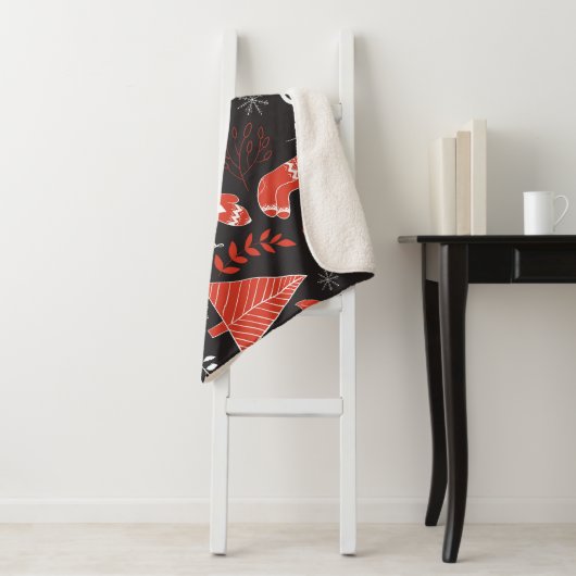 Winterelemente: Niedliche Handzeichnung. Sherpadecke (Beispiel)