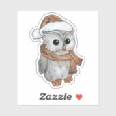 Wintereule Aufkleber (Blatt)