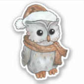 Wintereule Aufkleber (Vorderseite)