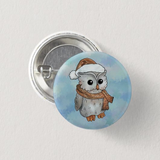 Wintereule Button (Vorne & Hinten)