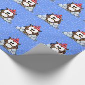 Wintereule Geschenkpapier (Ecke)