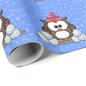 Wintereule Geschenkpapier (Rolleneckpunkt)