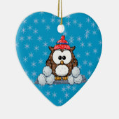 Wintereule Keramikornament (Rechts)