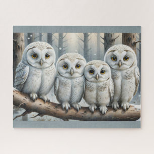 Wintereule Weihnachten Schnee Puzzle