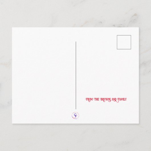 Winterfamilienurlaub Postkarte - individuell einst (Rückseite)