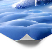 Winterfantasie mit schönem Einhorn und Kitten Poster (Ecke)