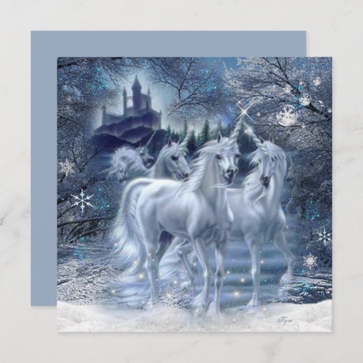 Winterfantasy vereint in der Schneeflottkarte (Vorne/Hinten)