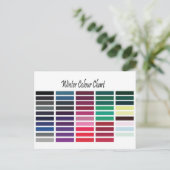 Winterfarbdiagramm Postkarte (Stehend Vorderseite)