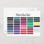 Winterfarbdiagramm Postkarte (Vorne/Hinten)