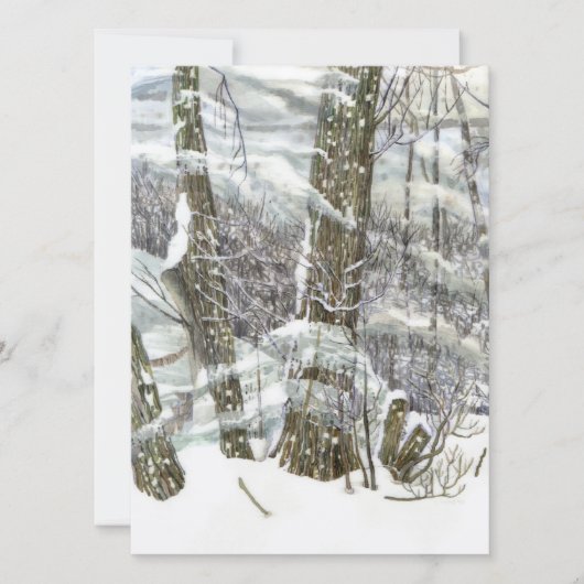 Winterfarbe Einladung (Vorderseite)