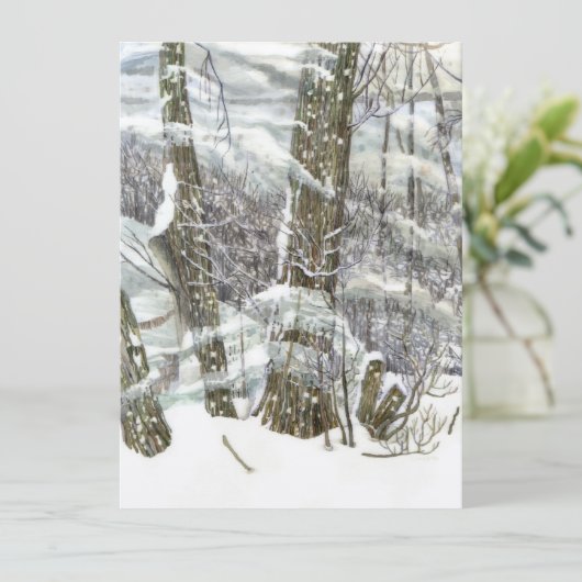 Winterfarbe Einladung (Stehend Vorderseite)