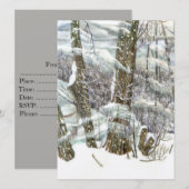 Winterfarbe Einladung (Vorne/Hinten)