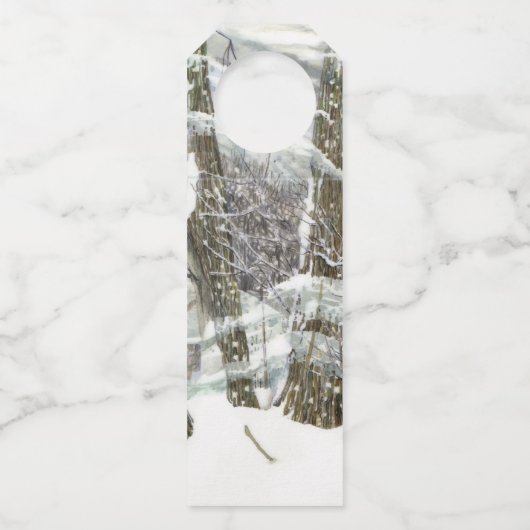 Winterfarbe Flaschenanhänger (Rückseite)