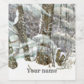 Winterfarbe Weinetikett (Einzelnes Label)