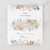 Winterfarben-Blume Platzkarte (Außenseite Aufgefaltet)