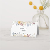 Winterfarben-Blume Platzkarte (Rückseite)