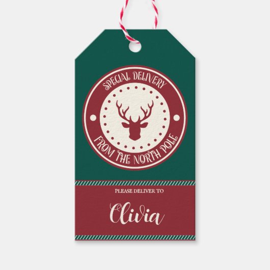 Winterfarben-Geschenkmarke Geschenkanhänger (Vorderseite)