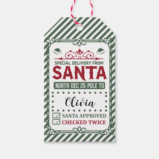 Winterfarben-Geschenkmarke Geschenkanhänger (Vorderseite)