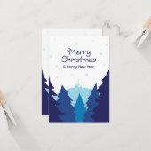 Winterfarben Weihnachtsgrüße. Karte (Vorderseite/Rückseite Beispiel)