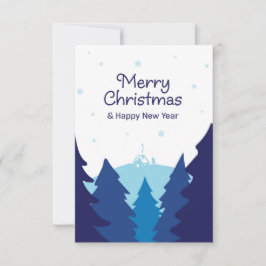 Winterfarben Weihnachtsgrüße. Karte