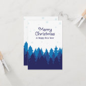 Winterfarben Weihnachtsgrüße Karte (Vorderseite/Rückseite Beispiel)