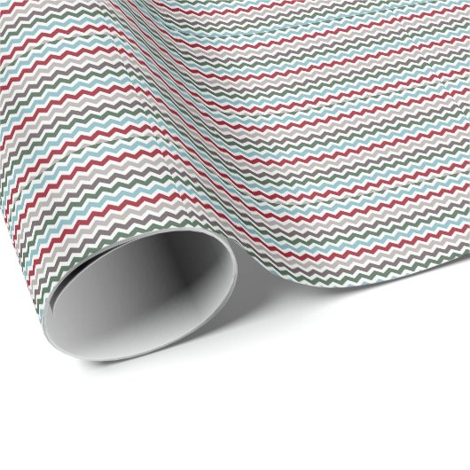 Winterfarben Zickzack 1 Wrapping Paper Geschenkpapier (Rolleneckpunkt)