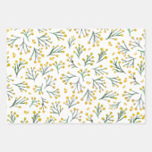 Winterfarbene Blume - gelb Geschenkpapier Set (Vorderseite)