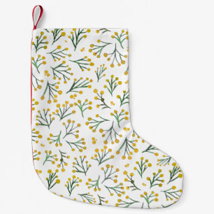 Winterfarbene Blume - gelb Kleiner Weihnachtsstrumpf