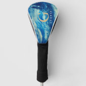 Winterfarbengebirge Landschaftsmonogramm Golf Headcover (Vorderseite)