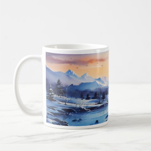 Winterfarbenmalerei Kaffeetasse (Links)