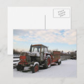 Winterfarm im Schnee Postkarte (Vorne/Hinten)