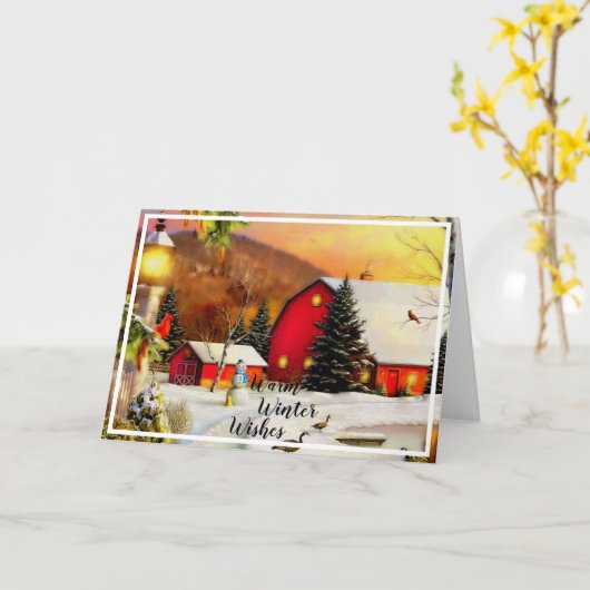 Winterfarm Karte (Gelbe Blume)