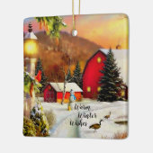 Winterfarm Keramikornament (Links)