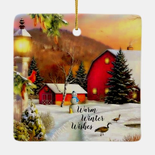 Winterfarm Keramikornament (Rückseite)