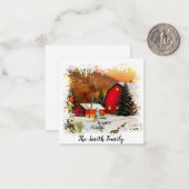 Winterfarm Mitteilungskarte (Vorderseite/Rückseite Beispiel)