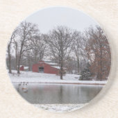 Winterfarm Pano Getränkeuntersetzer (Vorne)