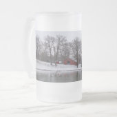 Winterfarm Pano Mattierte Tasse (Vorderseite Links)