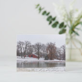 Winterfarm Pano Postkarte (Stehend Vorderseite)