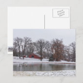 Winterfarm Pano Postkarte (Vorne/Hinten)