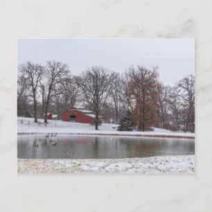 Winterfarm Pano Postkarte