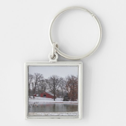 Winterfarm Pano Schlüsselanhänger (Vorne)