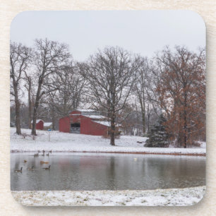 Winterfarm Pano Untersetzer