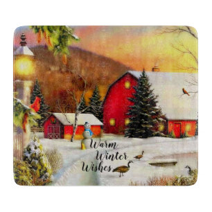 Winterfarm Schneidebrett