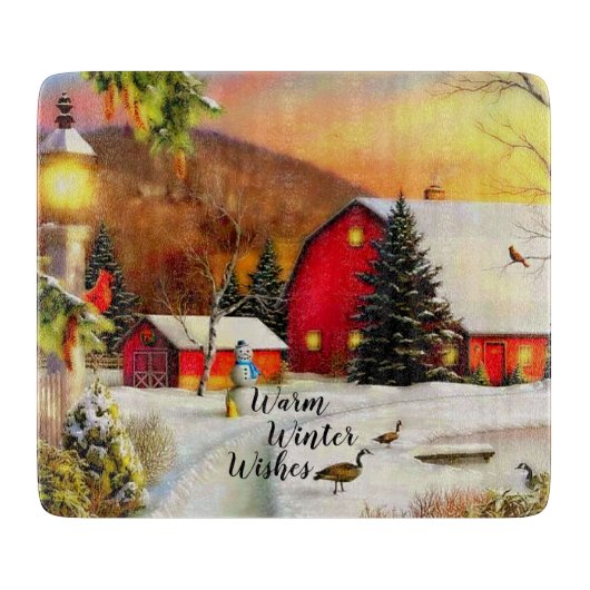 Winterfarm Schneidebrett (Vorderseite)